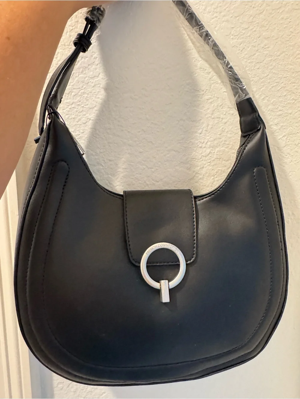 NWT French Connection Charm Ring Enclosure Hobo Bag